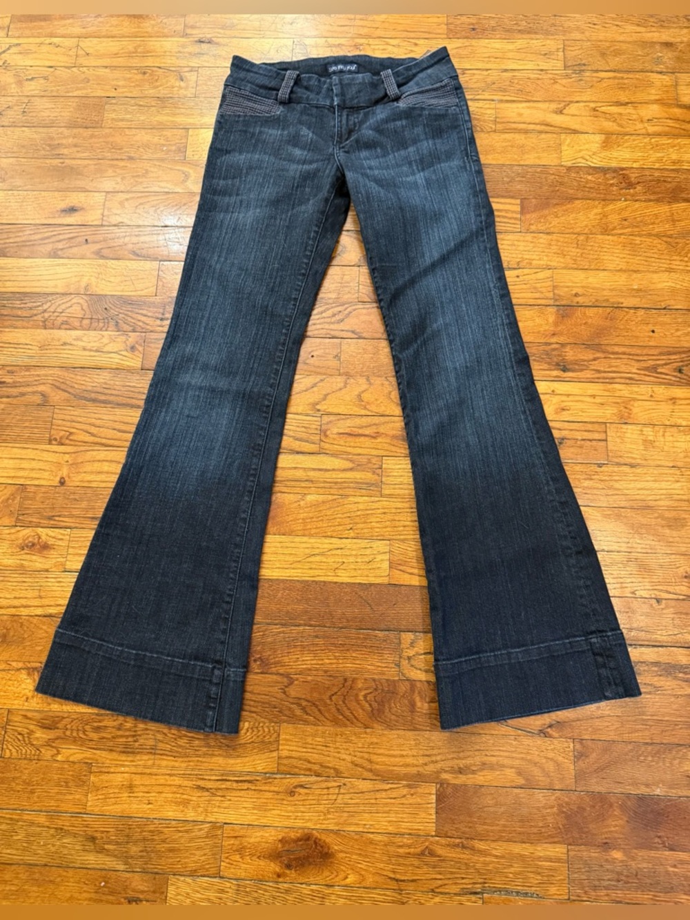 Y2K Vintage See Thru Soul Extreme Flare Jeans - Dark Indigo Wash